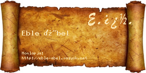 Eble Ábel névjegykártya