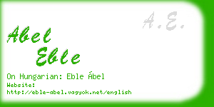 abel eble business card